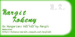 margit kokeny business card